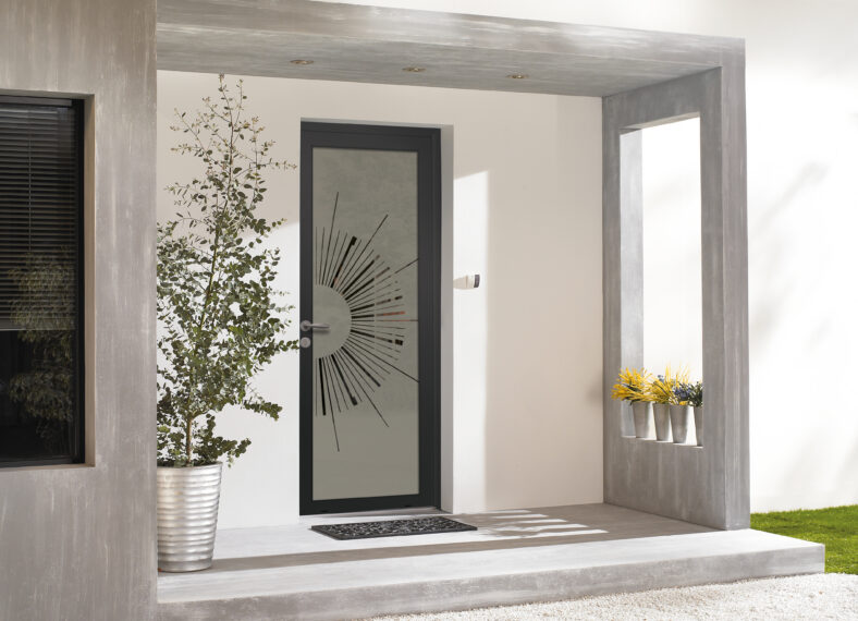 <p>Porte vitrée</p>